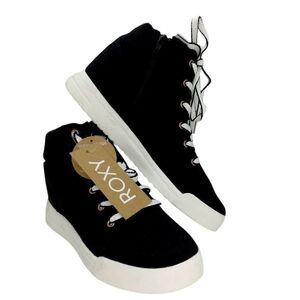 Roxy Surf NEW w/Tags Designer Women's Black Lace-up/Side Zipper Sneakers - sz. 9